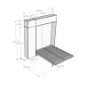 Opklapbaar tweepersoonsbed 160x190cm met kolom en bovenkasten Kentaro Model