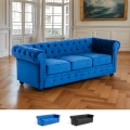 Chesterfield-bank in fluweel met 3 zitplaatsen in klassieke vintage stijl Norwich Aanbieding