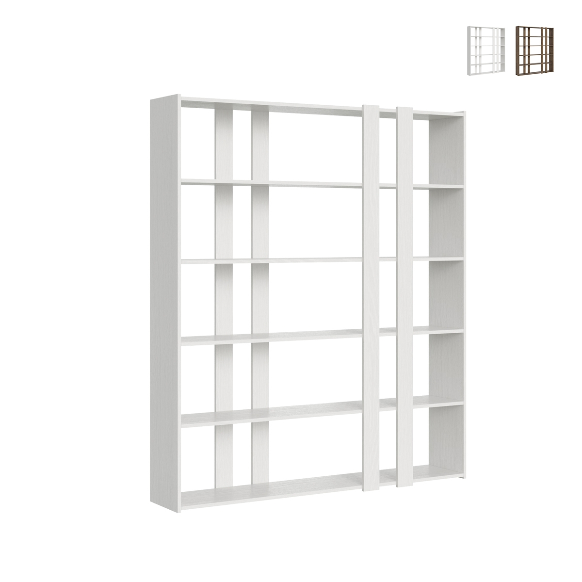 Wandboekenkast 6 planken modern design 178x36x204cm Kato A Large