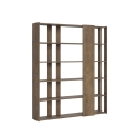 Design boekenkast kantoor/woonkamer, dubbelzijdig met 6 planken, 78x36x204, Kato D Kortingen