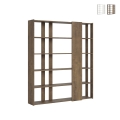 Design boekenkast kantoor/woonkamer, dubbelzijdig met 6 planken, 78x36x204, Kato D Aanbieding