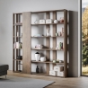 Design boekenkast kantoor/woonkamer, dubbelzijdig met 6 planken, 78x36x204, Kato D Voorraad