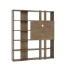 Boekenkast met tv-meubel, 6 planken, modern design, 178x36x204, Kato L Kortingen
