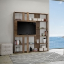 Boekenkast met tv-meubel, 6 planken, modern design, 178x36x204, Kato L Verkoop