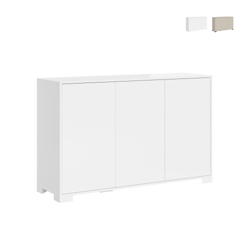 Moderne dressoir met 3 deuren voor woonkamer of keuken 130x40x83 Lumina Aanbieding