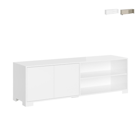 Moderne design TV-meubel met open vak en planken 150x40x40 Lumina Aanbieding
