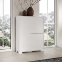Hoge opbergkast met 4 deuren voor woonkamer of keuken - ruimtebesparend 90x35x120 Lumina Verkoop