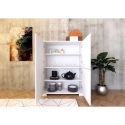 Hoge opbergkast met 4 deuren voor woonkamer of keuken - ruimtebesparend 90x35x120 Lumina Voorraad