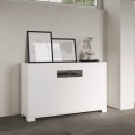 Moderne dressoir met 3 deuren en rookglas 130x40x81 Riflesso Verkoop