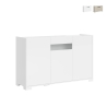 Moderne dressoir met 3 deuren en rookglas 130x40x81 Riflesso Aanbieding
