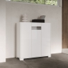 Hoge kast met 3 deuren met rookglas 103x35x110 modern design Riflesso Verkoop