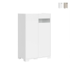Hoge kast 2-deurs moderne ruimtebesparende dressoir 70x35x110 Riflesso Aanbieding
