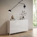 Dressoir 3 deuren minimalistisch woonkamer eetkamer hal 130x40x84 Solaria Verkoop