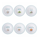Set van 6 diepe borden porselein met diverse decoraties Le Travisate Aanbieding
