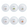 Set van 6 diepe borden porselein met diverse decoraties Le Travisate Aanbieding