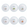 Set van 6 diepe borden porselein met diverse decoraties Le Travisate Aanbieding
