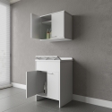 Wasruimtecombinatie met kast en hangkast met 2 deuren COMP 2 Negrari Aanbieding