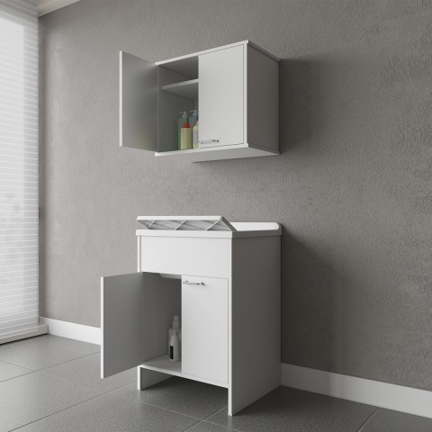 Wasruimtecombinatie met kast en hangkast met 2 deuren COMP 2 Negrari Aanbieding