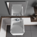 Set wasplaatsmeubel met deur en spiegel 60x45cm Negrari COMP 3 Aanbod