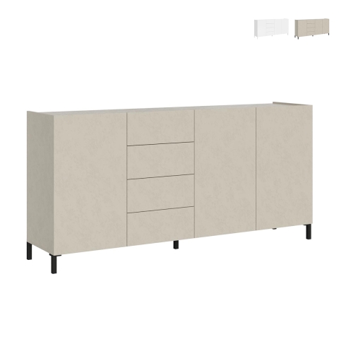Moderne minimalistische dressoir met 3 deuren en 4 lades 174x40x84 Solaria Aanbieding