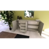 Moderne minimalistische dressoir met 3 deuren en 4 lades 174x40x84 Solaria Voorraad