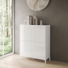 Ruimtebesparende hoge kast met 4 deuren, modern minimalistisch design 90x35x110 Solaria Verkoop