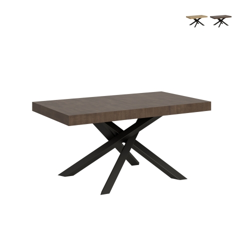 Uitschuifbare tafel met kruispoten modern design 90×160-264 Volantis Aanbieding