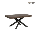 Uitschuifbare tafel met kruispoten modern design 90×160-264 Volantis Aanbieding