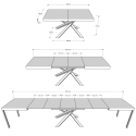 Uitschuifbare tafel urban modern design voor 18 personen 90×160-420 Volantis Prijs