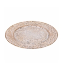 Set van 6 tafelonderleggers 33cm met elegante goud en witte decoratie Drop Aanbieding