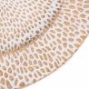 Set van 6 tafelonderleggers 33cm met elegante goud en witte decoratie Drop Verkoop