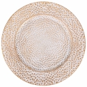 Set van 6 tafelonderleggers 33cm met elegante goud en witte decoratie Drop Aanbod