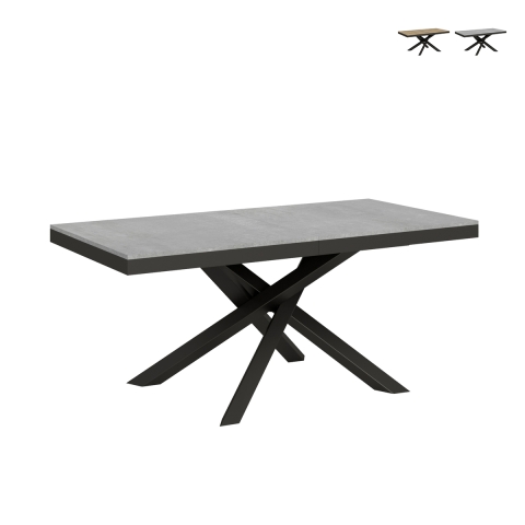 Moderne uitschuifbare tafel met gekruiste poten 90×180-440 Volantis Evolution Aanbieding