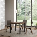 Moderne industriële uitschuifbare vierkante tafel 90x90-246 Everyday Verkoop