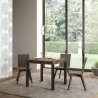 Moderne industriële uitschuifbare vierkante tafel 90x90-246 Everyday Verkoop
