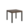 Moderne industriële uitschuifbare vierkante tafel 90x90-246 Everyday Kortingen