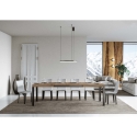 Industriële uitschuifbare tafel metaal hout voor 18 personen 90×180-440 Everyday Aanbod
