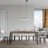 Industriële uitschuifbare tafel metaal hout voor 18 personen 90×180-440 Everyday Verkoop