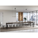 Uitschuifbare industriële minimalistische tafel hout metaal 90×180-440 Everyday Evolution Voorraad