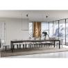 Uitschuifbare industriële minimalistische tafel hout metaal 90×180-440 Everyday Evolution Voorraad
