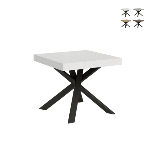 Moderne uitschuifbare vierkante tafel 90×90-194 Clerk Aanbieding