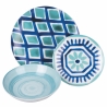 Set van 18 stuks servies in mediterrane stijl Aquazul Korting