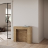 Uitschuifbare console tafel voor eetkamer-ingang, geschikt voor 10 personen, 90×25-211 Kiba Keuze