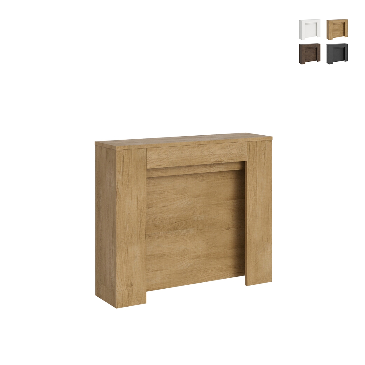 Uitschuifbare console tafel voor eetkamer-ingang, geschikt voor 10 personen, 90×25-211 Kiba Voorraad Uitschuifbare console tafel voor eetkamer-ingang, geschikt voor 10 personen, 90×25-211 Kiba Voorraad