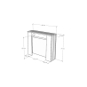 Uitschuifbare console tafel voor eetkamer-ingang, geschikt voor 10 personen, 90×25-211 Kiba 