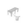Uitschuifbare console tafel voor eetkamer-ingang, geschikt voor 10 personen, 90×25-211 Kiba 