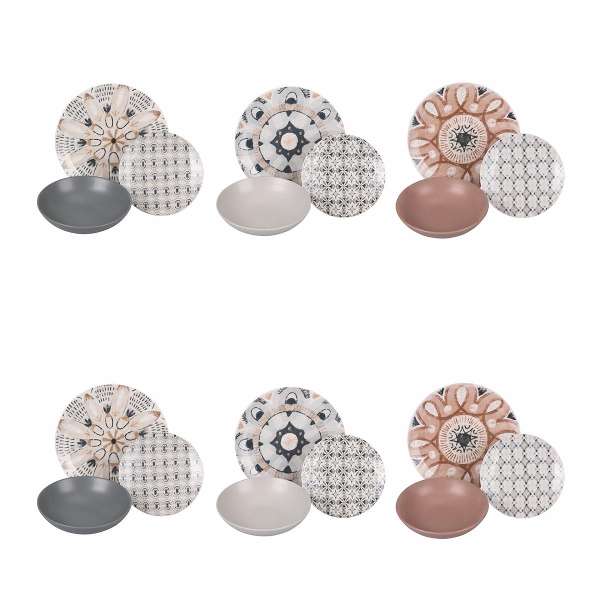 Servies set borden 18-delig porselein boho Bohemien stijl Aanbieding Servies set borden 18-delig porselein boho Bohemien stijl Aanbieding