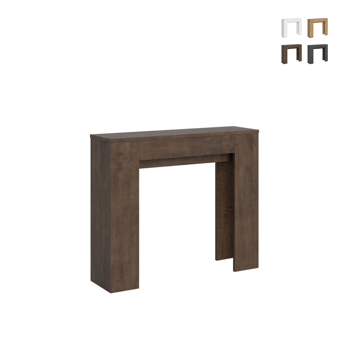 Uitschuifbare console tafel voor eetkamer/keuken, geschikt voor 8 personen, 90×25-181 Slick Kortingen