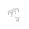 Moderne minimalistische uitschuifbare console 90×25-211 Anea 