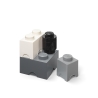 LEGO Storage Brick Multi Pack - Set van 4 opbergers in zwart, wit en lichtgrijs Verkoop